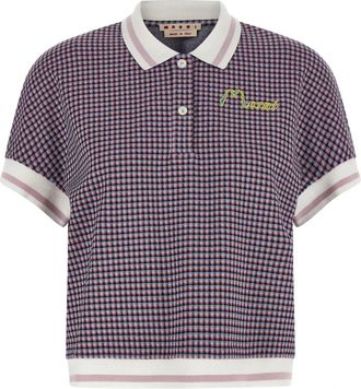 Marni Geruit Poloshirt - Dames - Polos - Veelkleurig - XS - Tops