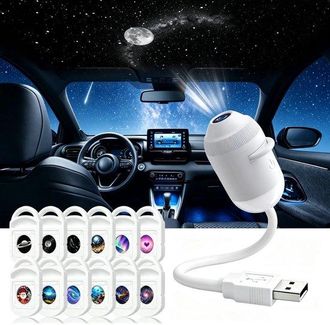 OEM Proyector 2 En 1: Proyector De Estrellas Y Luz Nocturna, Hd, Brazo Flexible (giratorio 360&deg;), Plug, And, Play, Alimentaci&oacute;n Usb, Port&aacute;til
