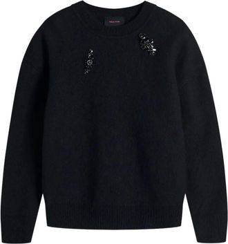 Simone Rocha Maglione in alpaca con decorazione - Nero