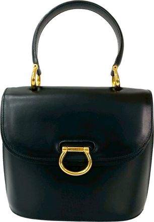 Celine Black Leather Handbag Tote Bag (Pre-Owned)