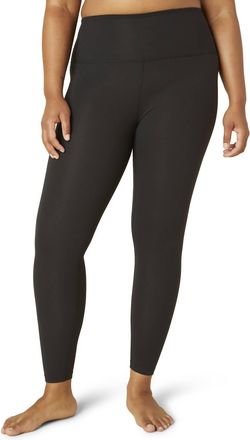 Beyond Yoga Solid Midi Leggings In Jet Black