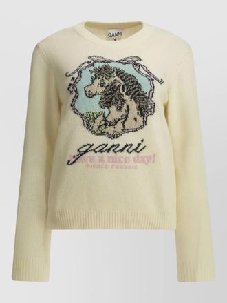 Ganni crew-neck sweater