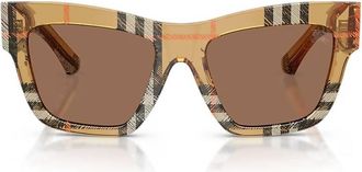 Burberry Brown Cat Eye Ladies Sunglasses BE4449F 414673 53