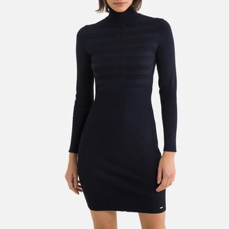 Morgan Trui-jurk in fijn tricot, opstaande kraag