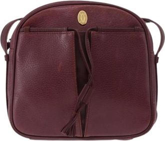 Cartier Pre-owned Tasseled Must de crossbody tas - Dames - Vintage Schoudertas - Rood - ONE Size - Leer - Vintage