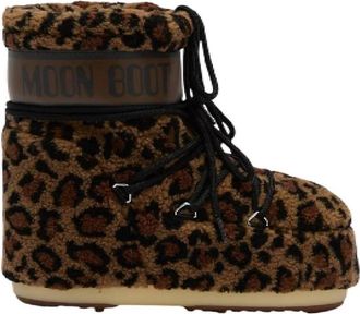 Moon Boot MB Icon Low FL - Dames - Winterlaarzen - Bruin - 36 EU - Wol - Schoenen