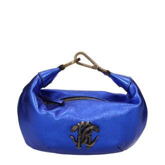 Roberto Cavalli Blue Leather Womens Handbag