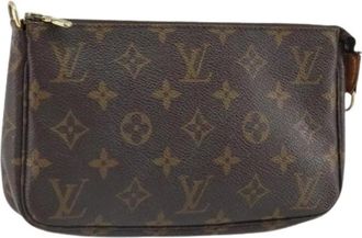 Louis Vuitton Pre-owned Clutches, female, Brown, Size: ONE SIZE Pre-owned Vintage Clutch