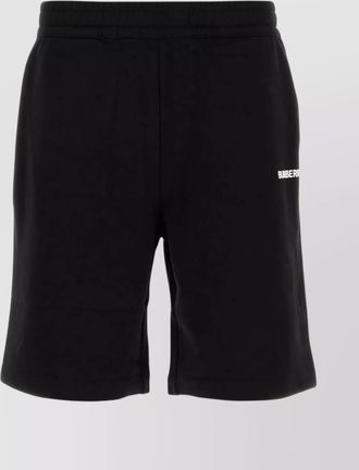Burberry cotton logo print bermuda shorts