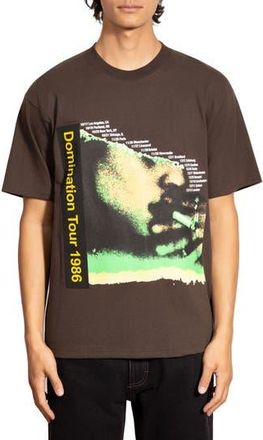 Pleasures Domination Short Sleeve Cotton Graphic T-Shirt in Brown at Nordstrom Rack, Size Medium