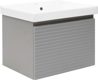 Puma Naturel - Mueble De Ba&ntilde;o Con Lavabo Savona 58x43x44,8 Cm, Gris Mate (savona60gmu1)
