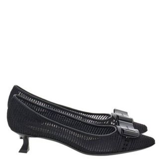 Ferragamo Zelma Mesh Bow Pumps, Size 7 C
