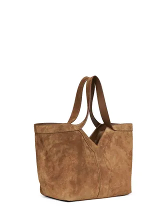Saint Laurent Womens Tote Bag Y Cognac Leather Brown Calf Shoulder