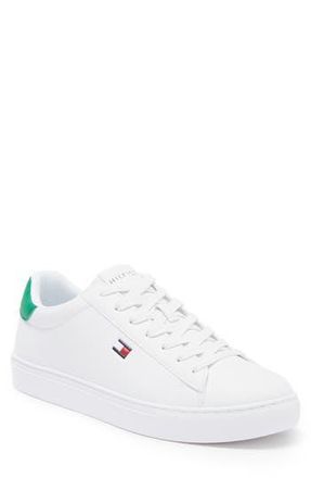 Tommy Hilfiger Brecon Signature Sneaker in White at Nordstrom Rack, Size 10.5