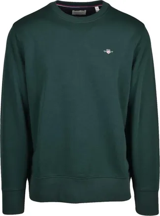 GANT Sweatshirt met ronde hals - Heren - Sweatshirts & Hoodies - Groen - Maat: M Katoen