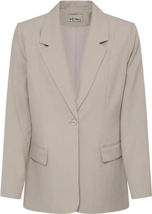 Ichi Blazer - Dames - Blazers - Beige - S - Leer - Jassen