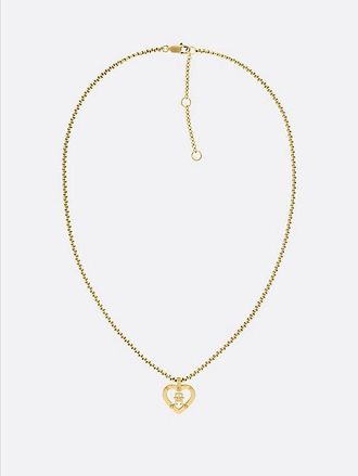 Tommy Hilfiger Pulsera de acero con coraz&oacute;n y monograma TH