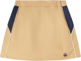 AMBUSH mesh-panelled cotton miniskirt - women - Cotton - M - Neutrals