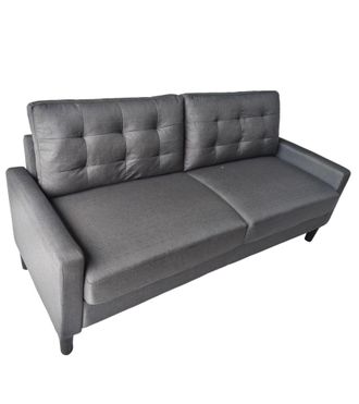 Home Heavenly Home Heavenly - Sof&aacute; Dubi Cojines Desenfundables, Respaldo Con Capiton&eacute;, Estructura De Madera De Pino 86x140-184x76 Cm. Color: Gris Oscuro 3 Plazas