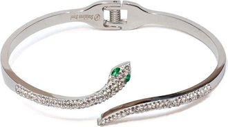 Jean Claude Stainless Steel Cz Bangle Bracelet