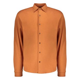Moorer Blouses & Shirts - Heren - Casual Overhemden - Oranje - M - Overhemden