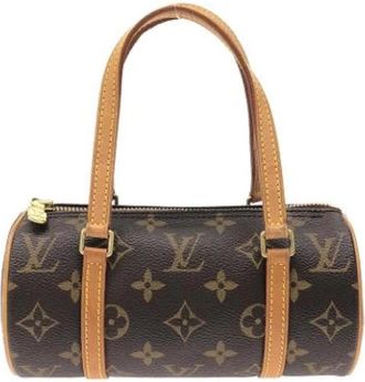 Louis Vuitton Tweedehands Canvas Louis Vuitton tassen - Dames - Vintage Handtas - Bruin - ONE Size - Vintage