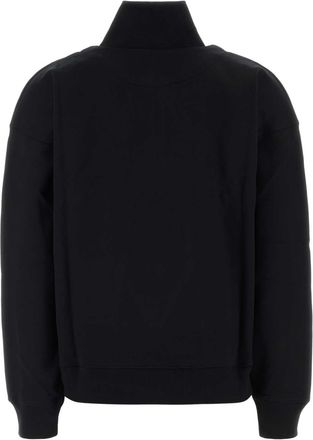 Maison Kitsun&eacute; Womens Black Cotton Sweatshirt Exterior: Organic Felpe Sweater