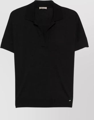 Herno cotton blend jersey polo shirt short sleeves