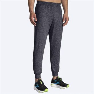 Brooks Mens Luxe Jogger In Heather Black