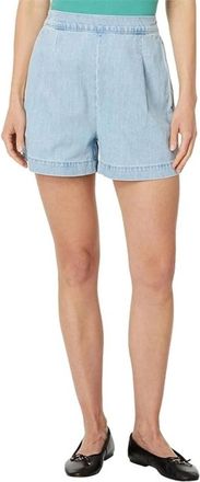 Madewell Clean Shorts Womens Blue Cotton Slash Pockets Pull On RED968