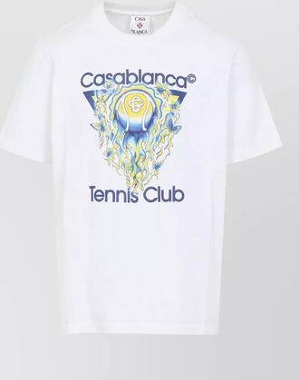 Casablanca tennis club iconic graphic crew t shirt