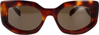 Celine Celine - Vlinderstijl Bruine Zonnebril - Dames - Accessoires - Bruin - Maat: 54 MM