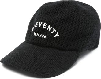 Eleventy Gebreide honkbalpet - Zwart