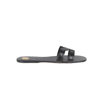 Saint Laurent Double-strap Sandals - female - Saint Laurent - Sliders - Black - 4 1/2 UK - Shoes