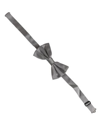 Dolce & Gabbana Silk Adjustable Bow Tie - Gray