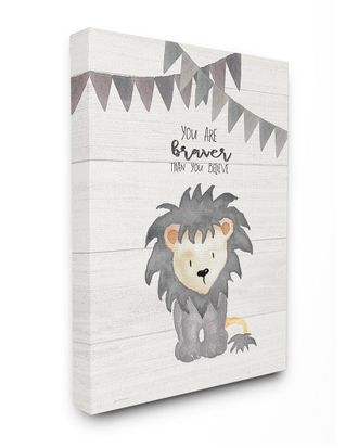 Stupell Industries You Are Braver Lion By Jo Moulton Canvas Art