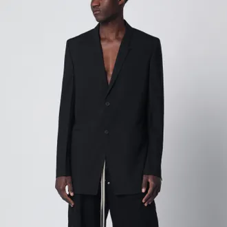 Rick Owens Giacca monopetto nera in lana