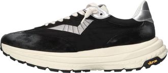 4B12 Race-U06 - Heren - Sneakers - Zwart - 42 EU - Leer - Schoenen