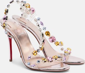 Christian Louboutin Rosa Z 100 embellished leather sandals