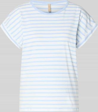 Soyaconcept T-Shirt mit Rundhalsausschnitt Modell RINA in Hellblau, Gr&ouml;&szlig;e XXL