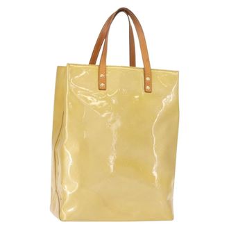 Louis Vuitton Reade Monogram Vernis Beige Patent_Leather Handbag (Pre-Owned)