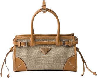 Prada Natural Bonnie Small Satchel