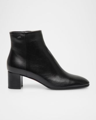 Santoni Halfrida Napa Zip Ankle Booties