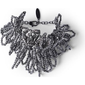 Brunello Cucinelli Hematite and Sterling Silver bracelet in Lignite Grey at Nordstrom