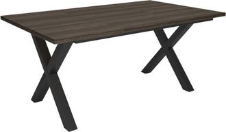 Skraut Home Skraut Home - Mesa Comedor, Mesa Fija Cocina Y Sal&oacute;n, 167x90x74 Cm, Para 8 Comensales, Muebles Comedor, Estilo Industrial, Roble Oscuro