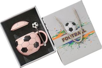 OEM Taza De Caf&eacute; Con Tem&aacute;tica De F&uacute;tbol, 414 Ml (14 Oz) - Caja De Regalo Rosa