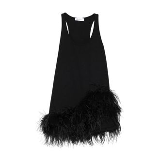 The Attico Dames, Jurken, Zwart, Maat: S Katoen