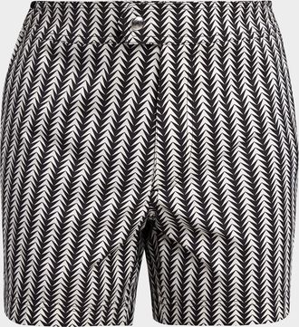 Tom Ford Men & apos;s Geometric-Print Nylon Swim Trunks