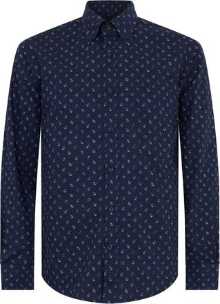 Paul & Shark Lange Mouwen Shirt - Heren - Casual Overhemden - Blauw - M - Katoen - Overhemden