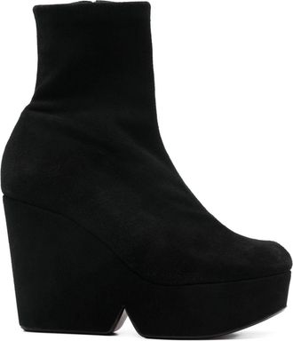 Robert Clergerie 110mm Brenda boots - women - Goat Skin/Lamb Suede/Lamb Suede - 37.5 - Black